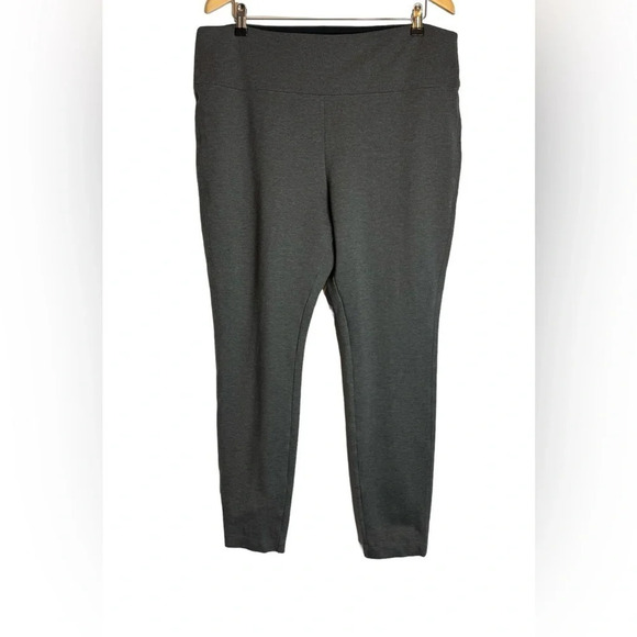 Matilda Jane | Just Imagine Ponte Leggings Wonder Charcoal Gray Stretch - Picture 3 of 8
